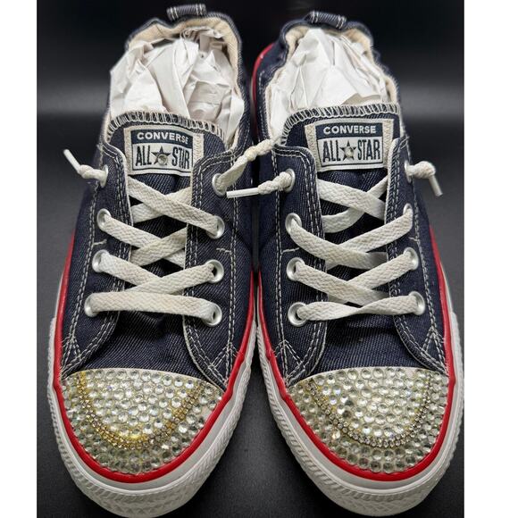 Converse Shoes - Custom Converse Chuck Taylor All Star Shoreline slip-on sneakers in navy Size 10